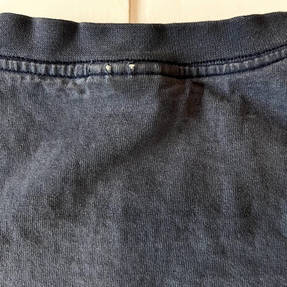 Vtg Y2k Nike Mini Swoosh Essential Shirt Navy Blue Faded Thrashed Silver Tag XL - Picture 11 of 14